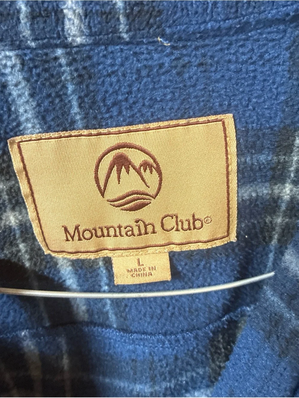 Mountain Club  Men's Blue Plaid Lightweight Shirt Jacket